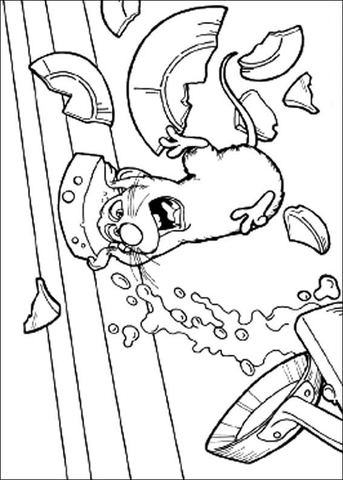 Remy With Cheese Coloring Page